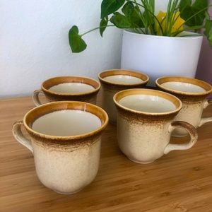 Vintage mikasa “whole wheat” ceramic stone wear mugs -made in Japan.